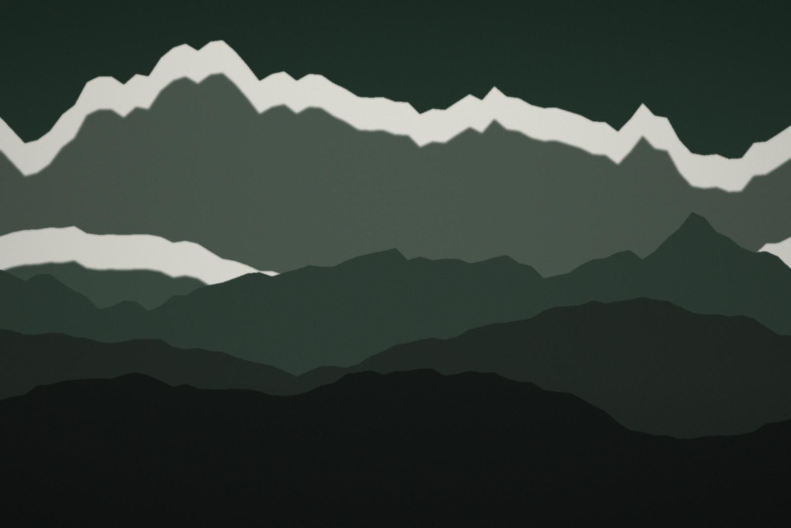 A high snow-covered peak disappearing into moving cloud